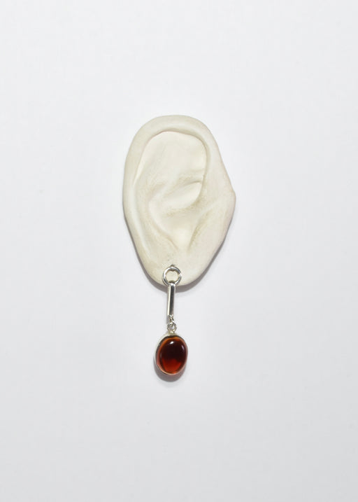 Oval Amber Earrings