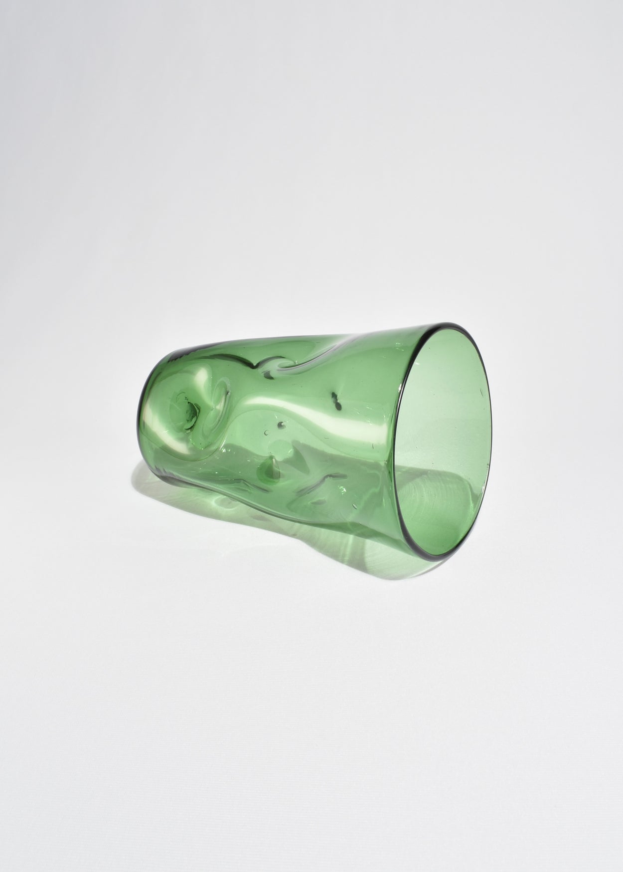 Green Blown Glass Vase
