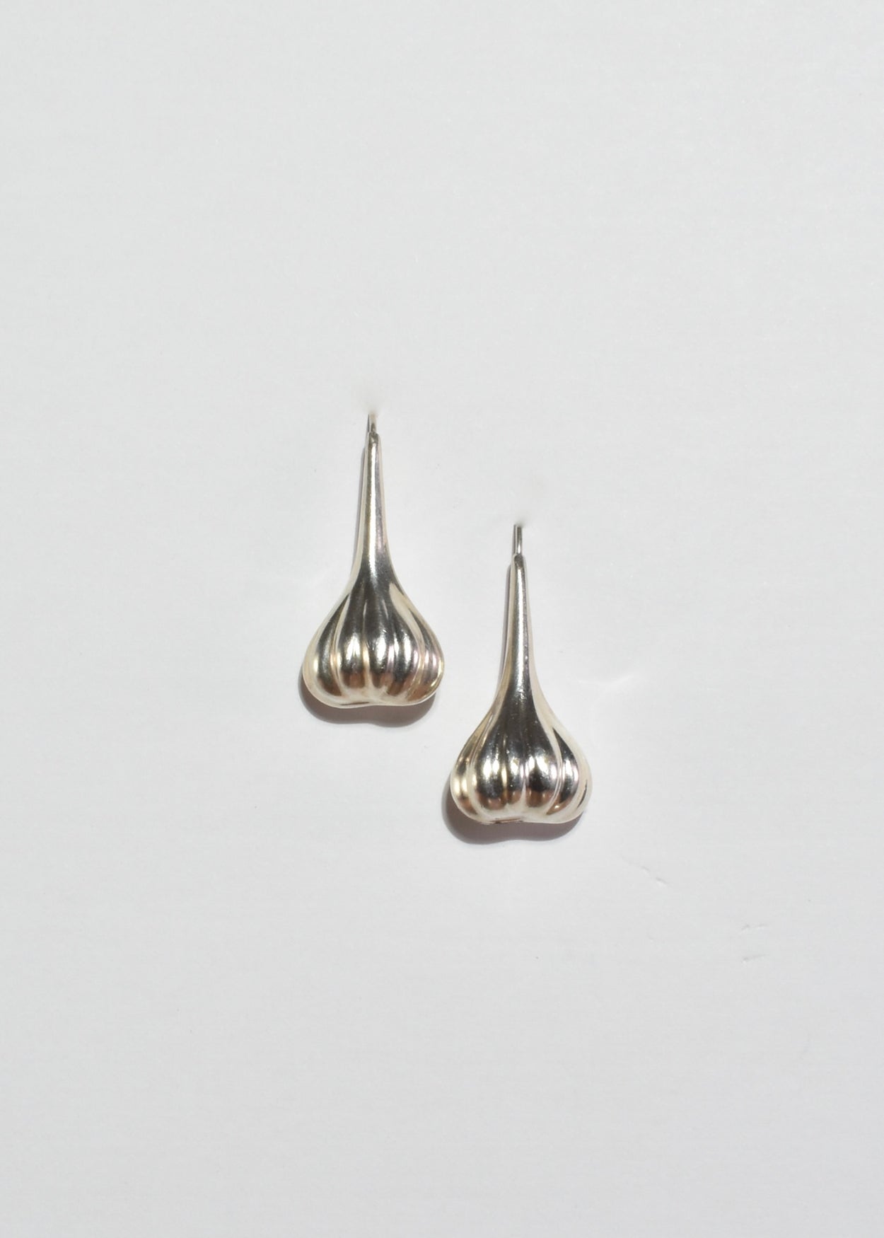 Ribbed Teardrop Earrings