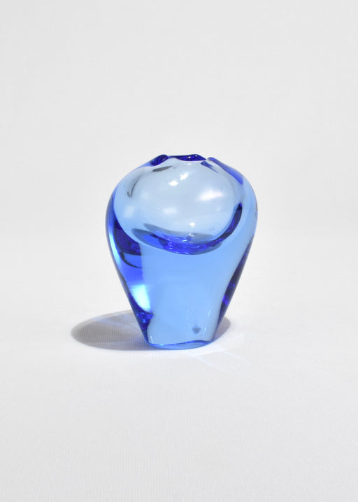 Blue Glass Bud Vase