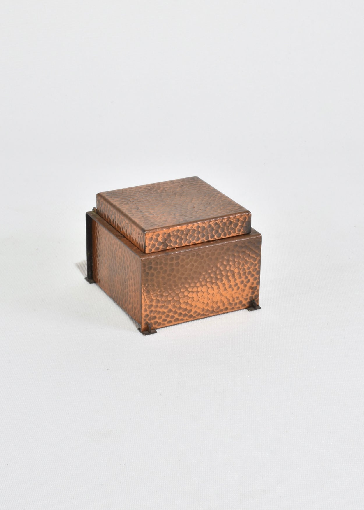 Hammered Copper Inkwell Box