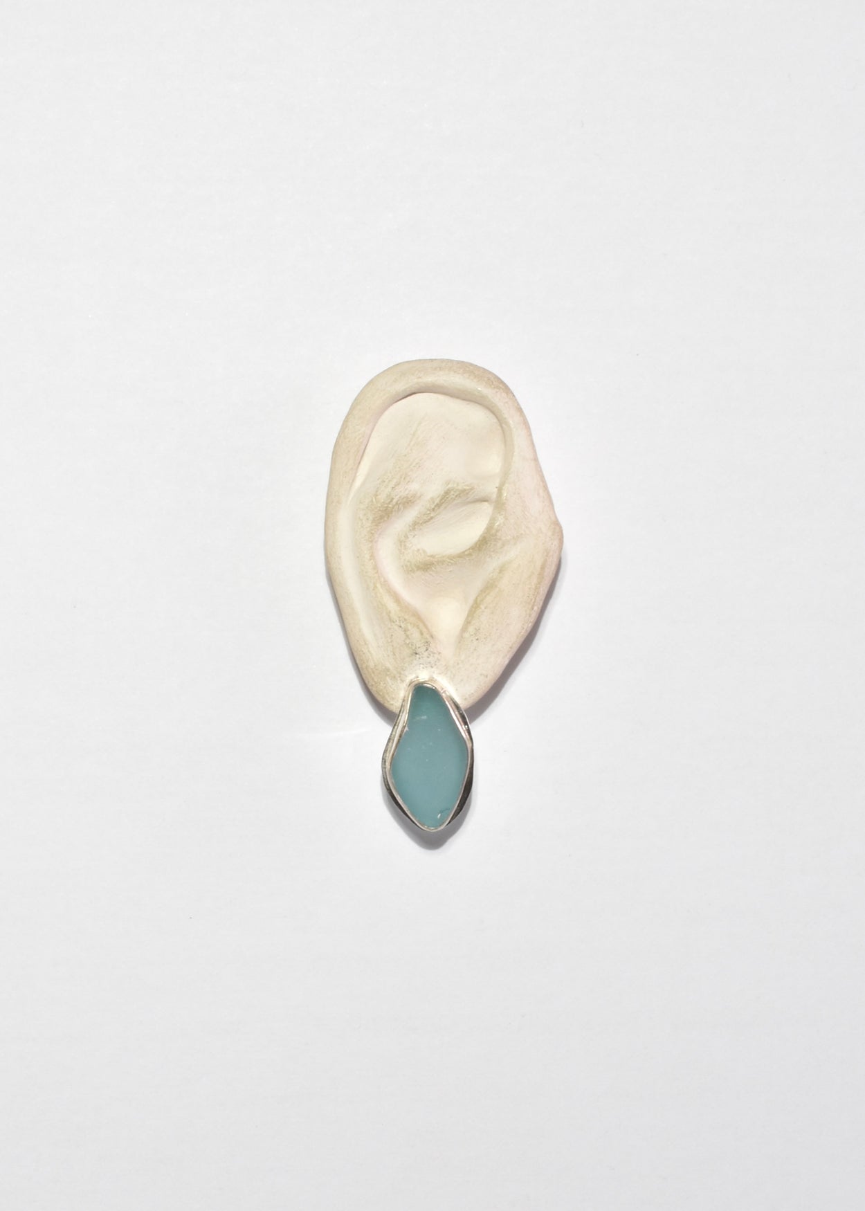 Teal Sea Glass Earrings