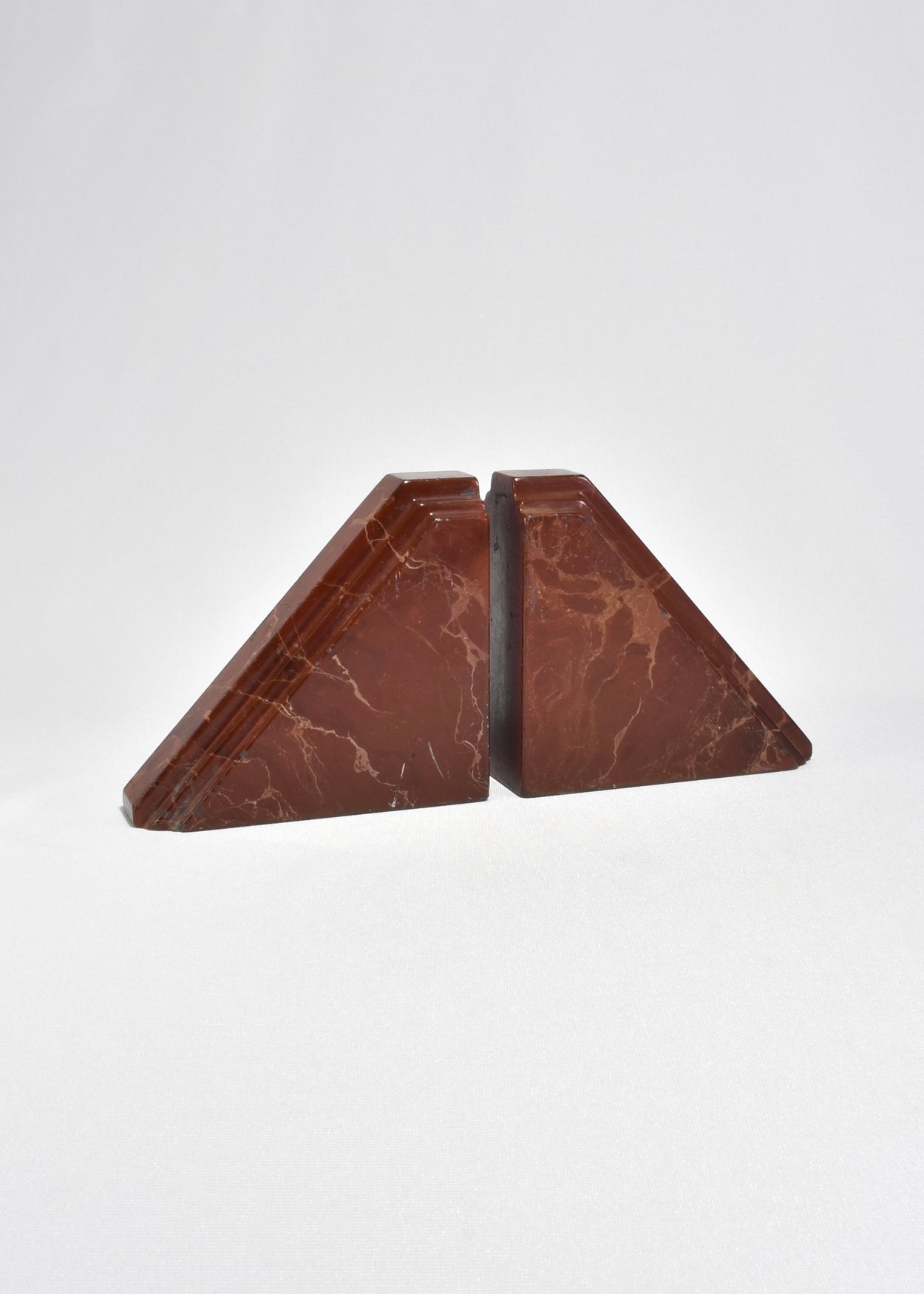 Red Marble Bookends