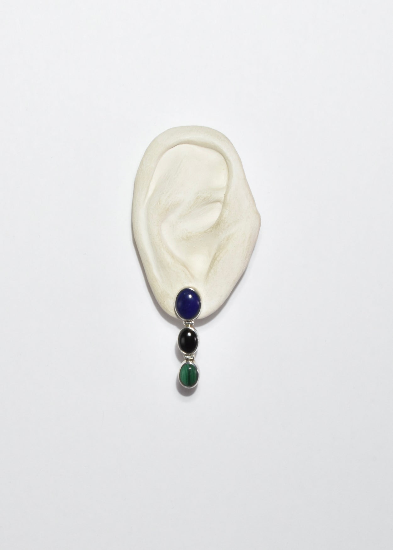 Lapis Onyx Malachite Earrings