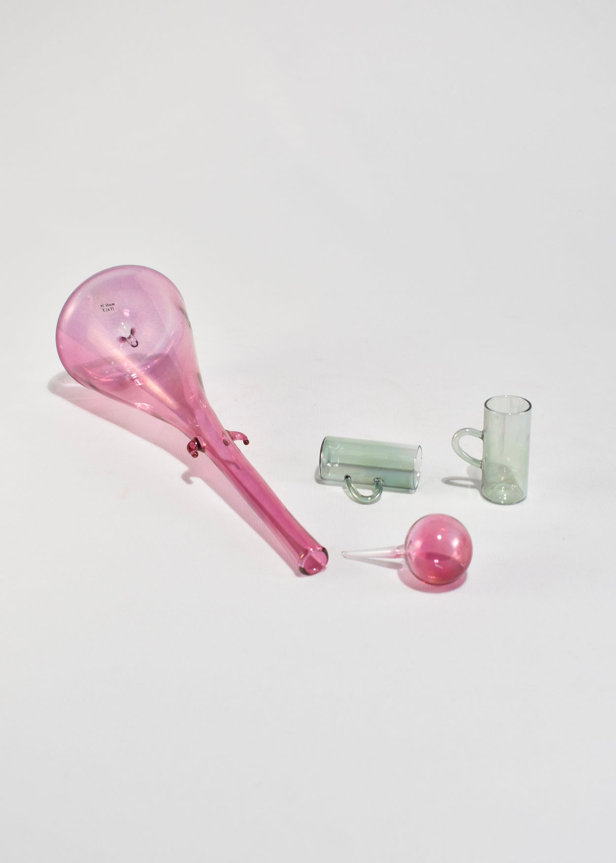 Pink Italian Decanter Set