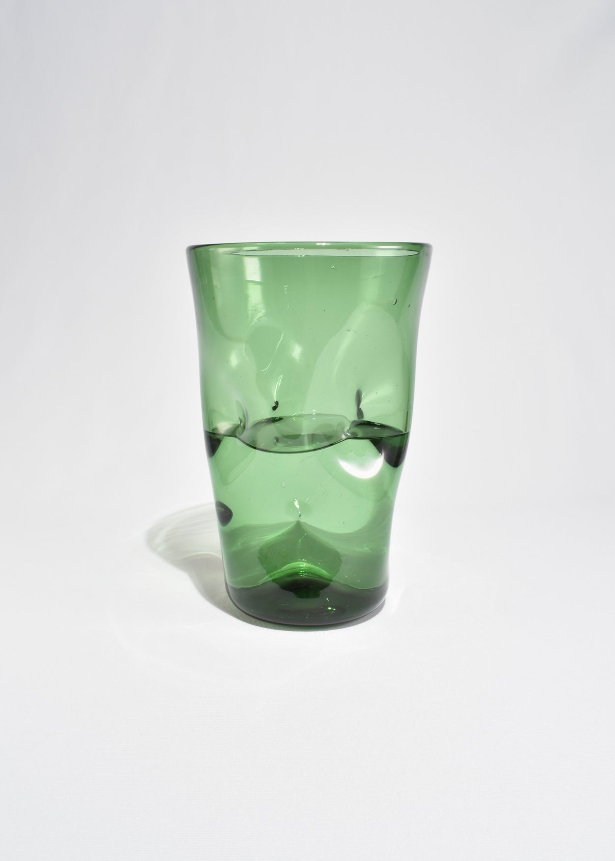 Green Blown Glass Vase