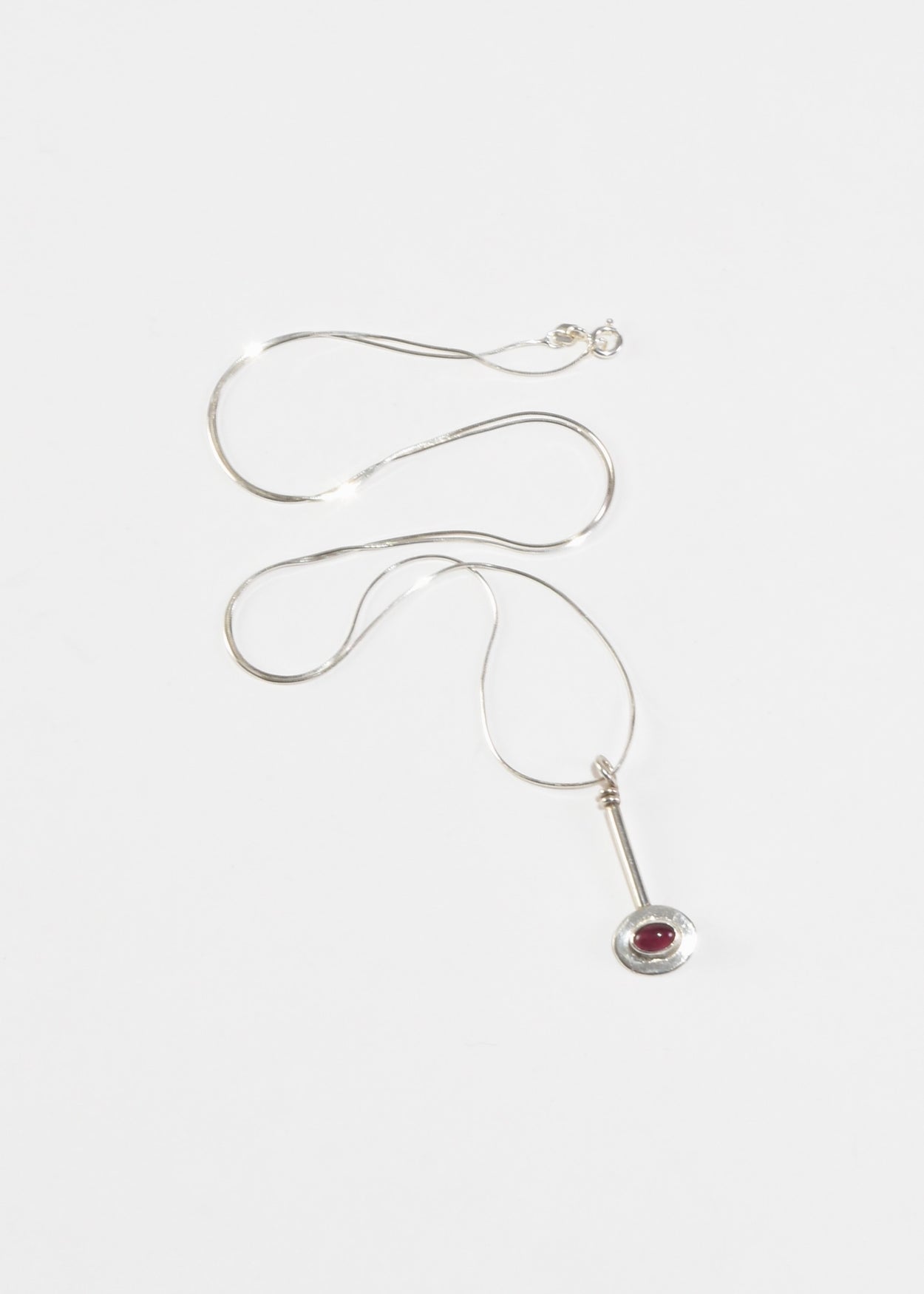 Tourmaline Bar Pendant Necklace