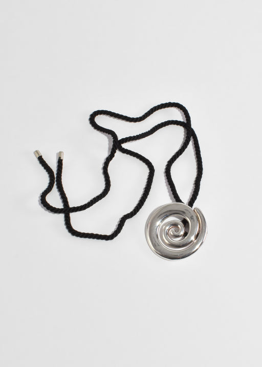 Organic Spiral Pendant Necklace