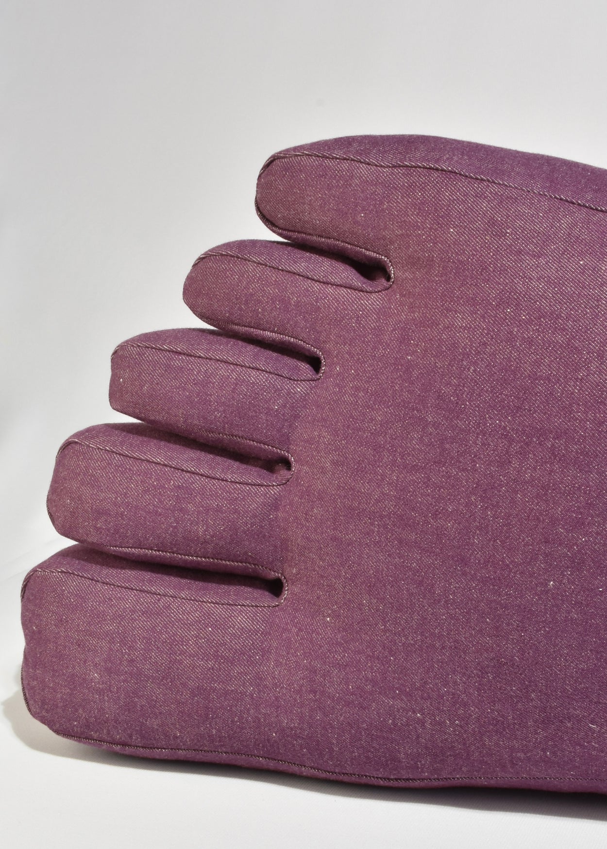 Foot Pillow in Purple Denim
