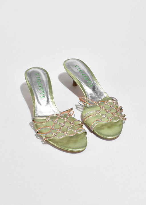 Metallic Vigotti Kitten Heels