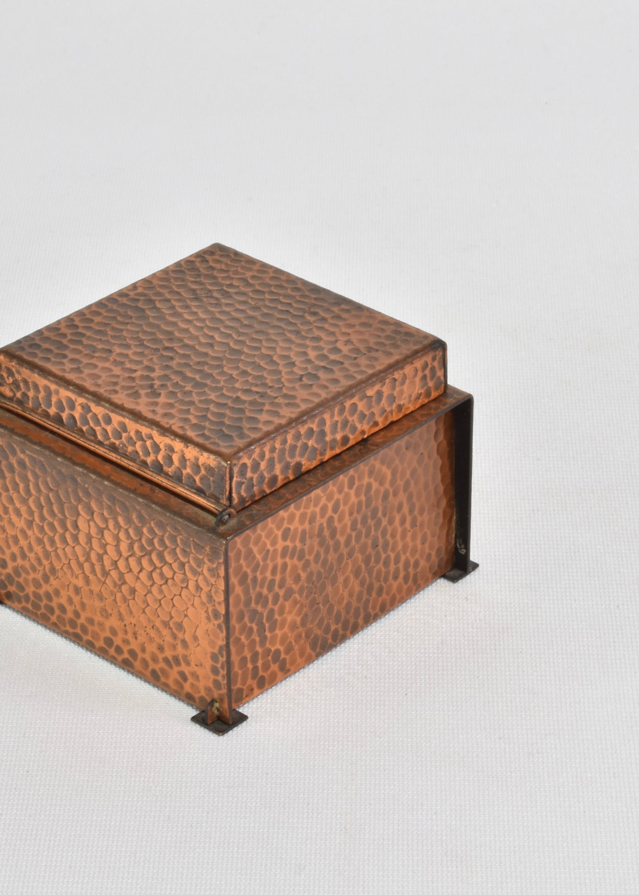 Hammered Copper Inkwell Box