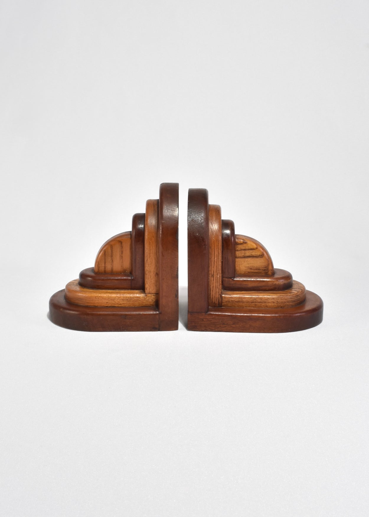 Stepped Wooden Bookends