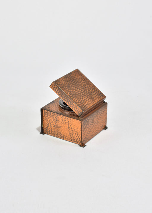 Hammered Copper Inkwell Box