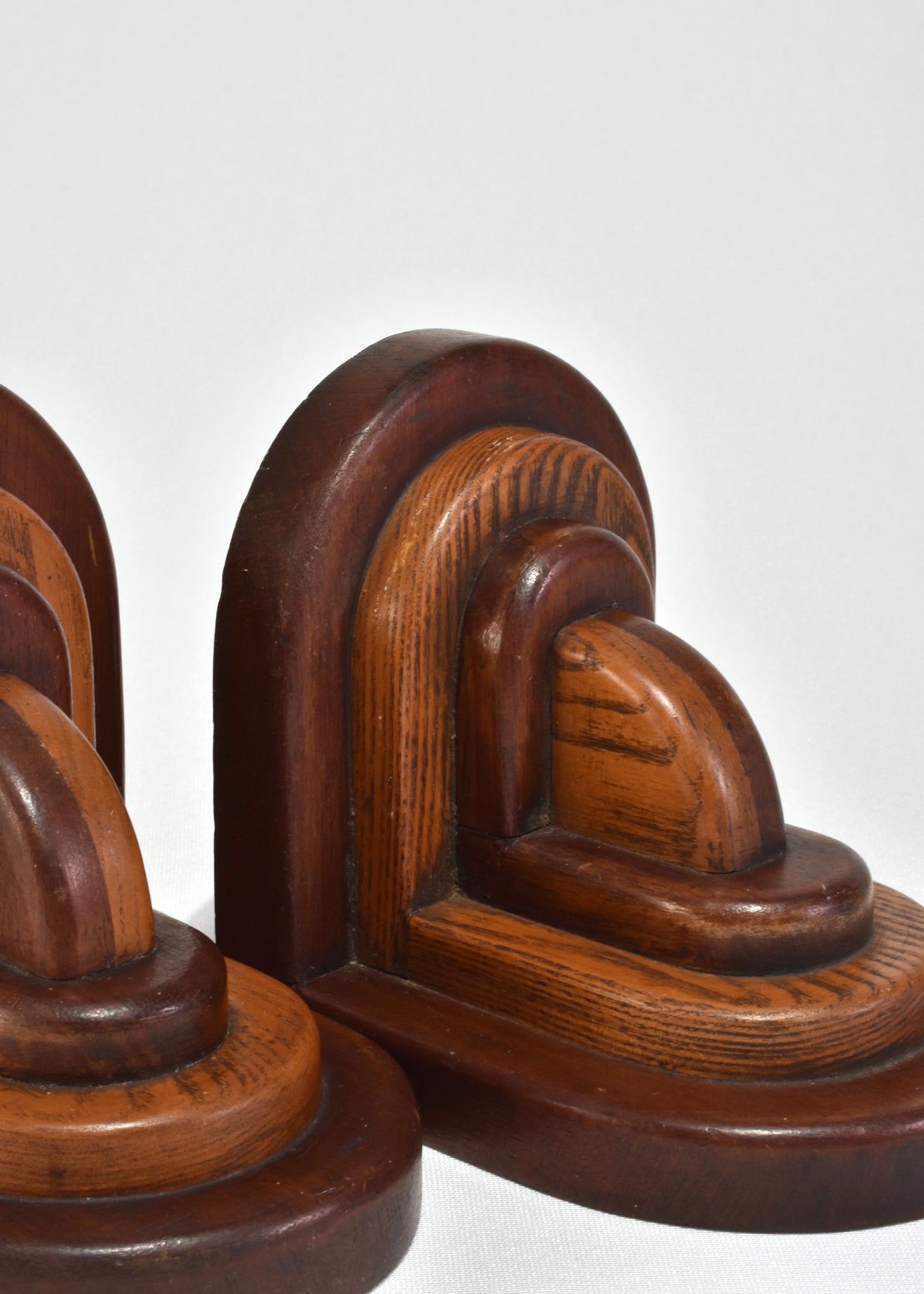 Stepped Wooden Bookends