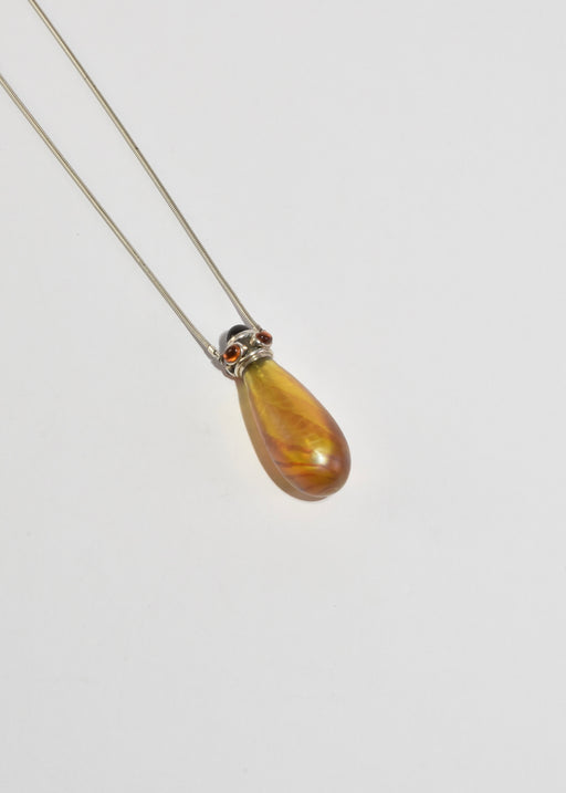 Blown Glass Perfume Pendant Necklace