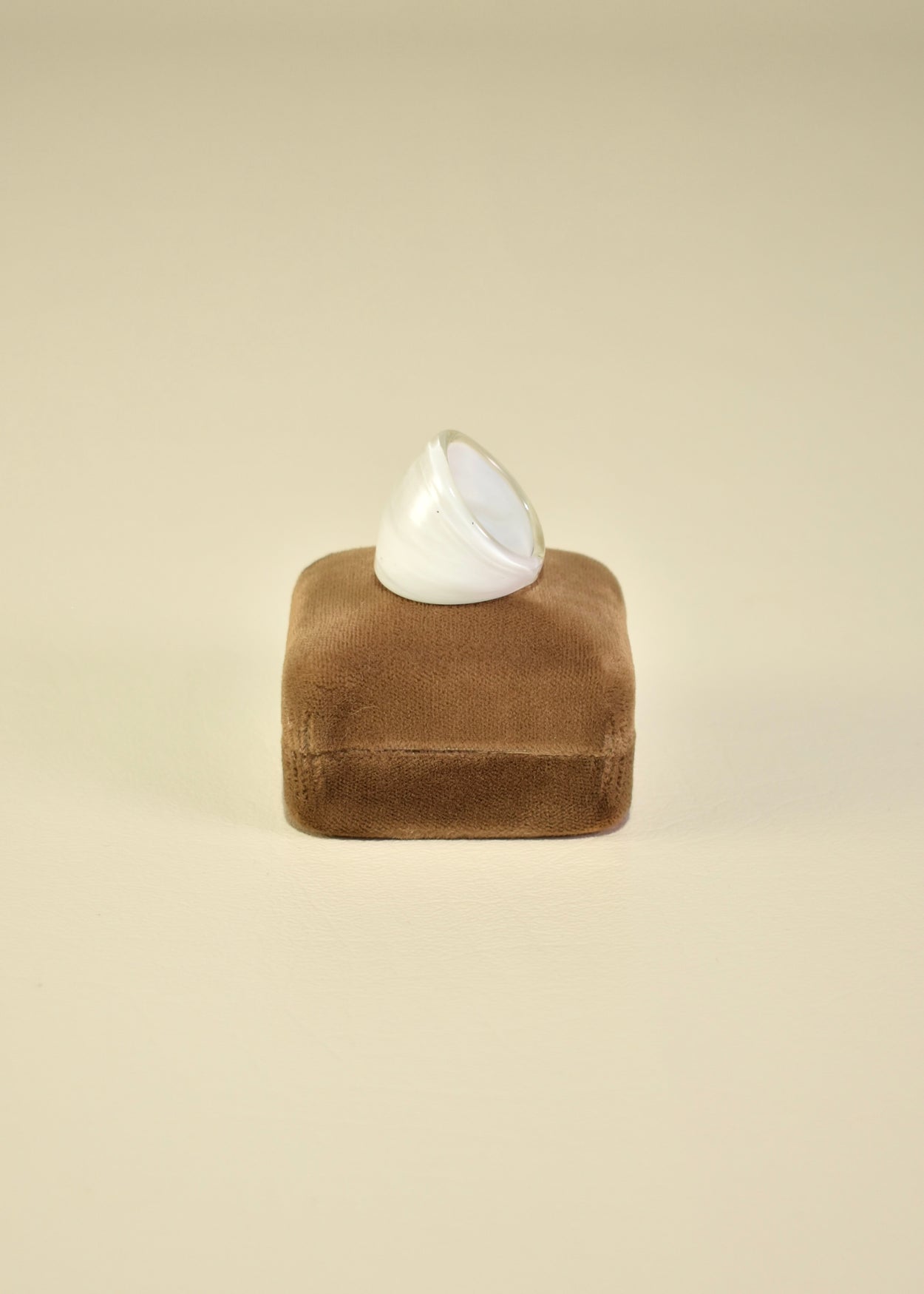 White Glass Ring