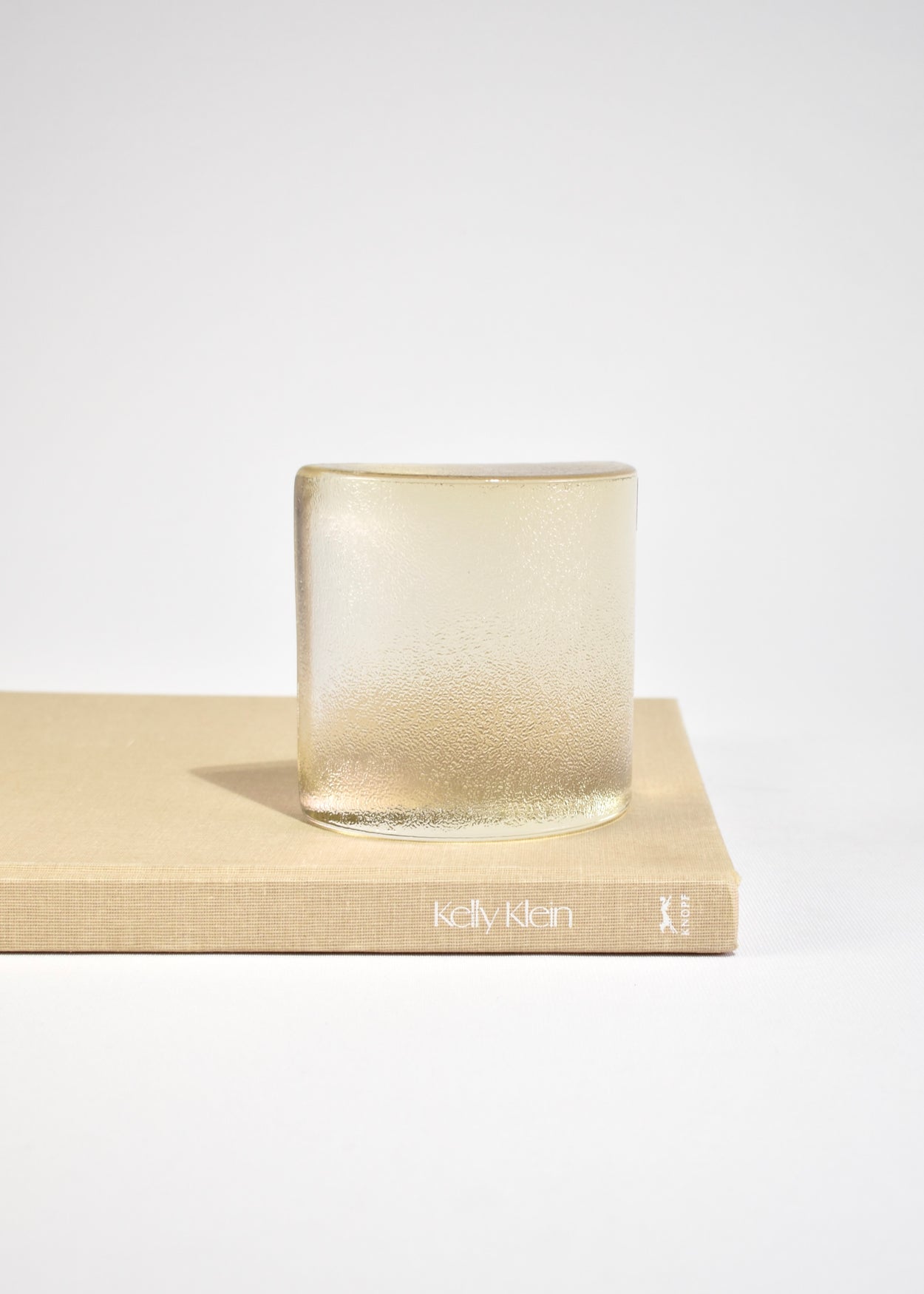 Textured Half Moon Glass Bookends