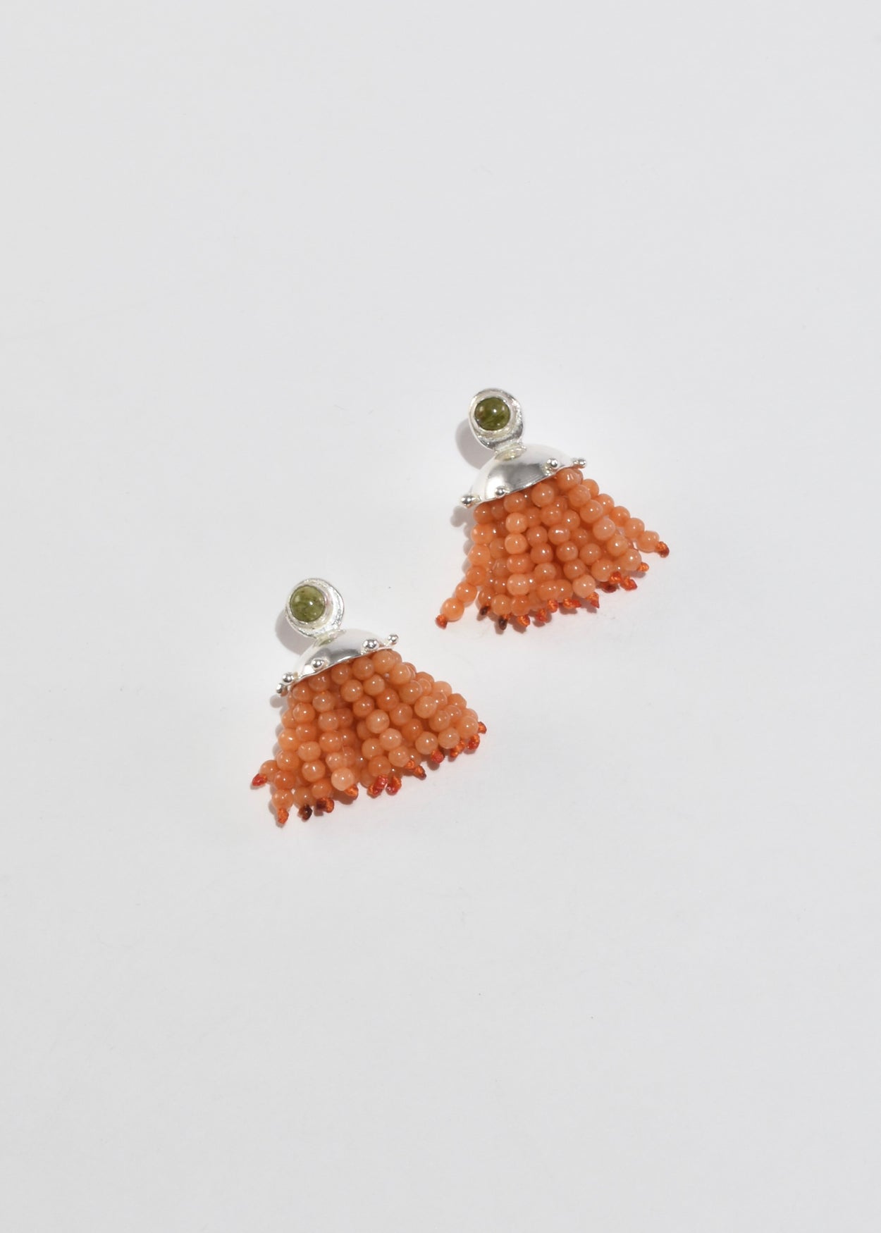 Agate Fringe Cupola Earrings