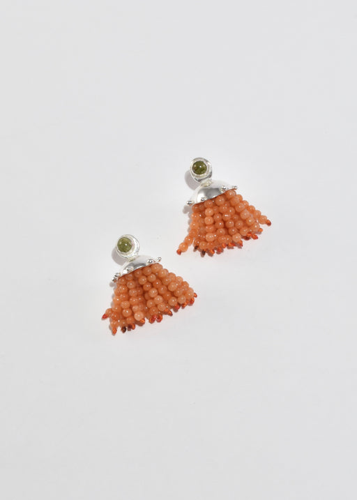 Agate Fringe Cupola Earrings
