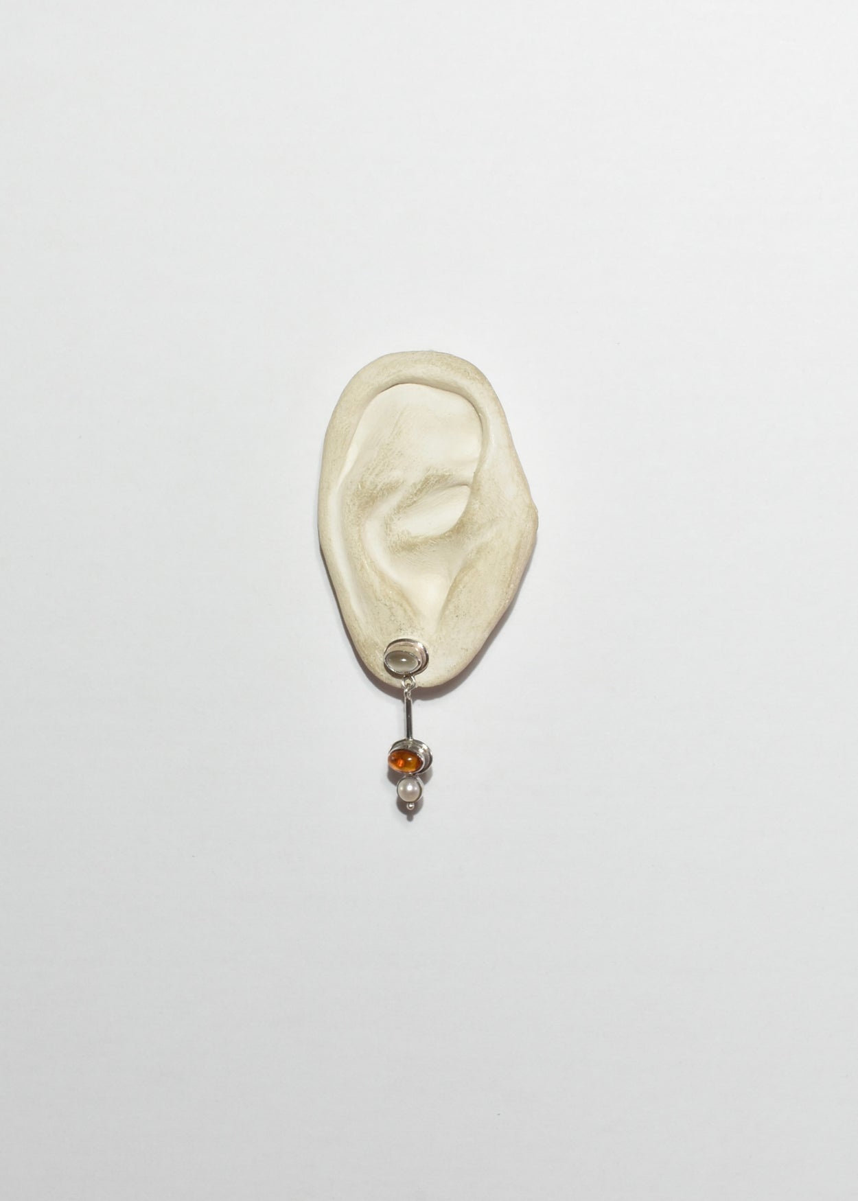 Moonstone Amber Pearl Earrings