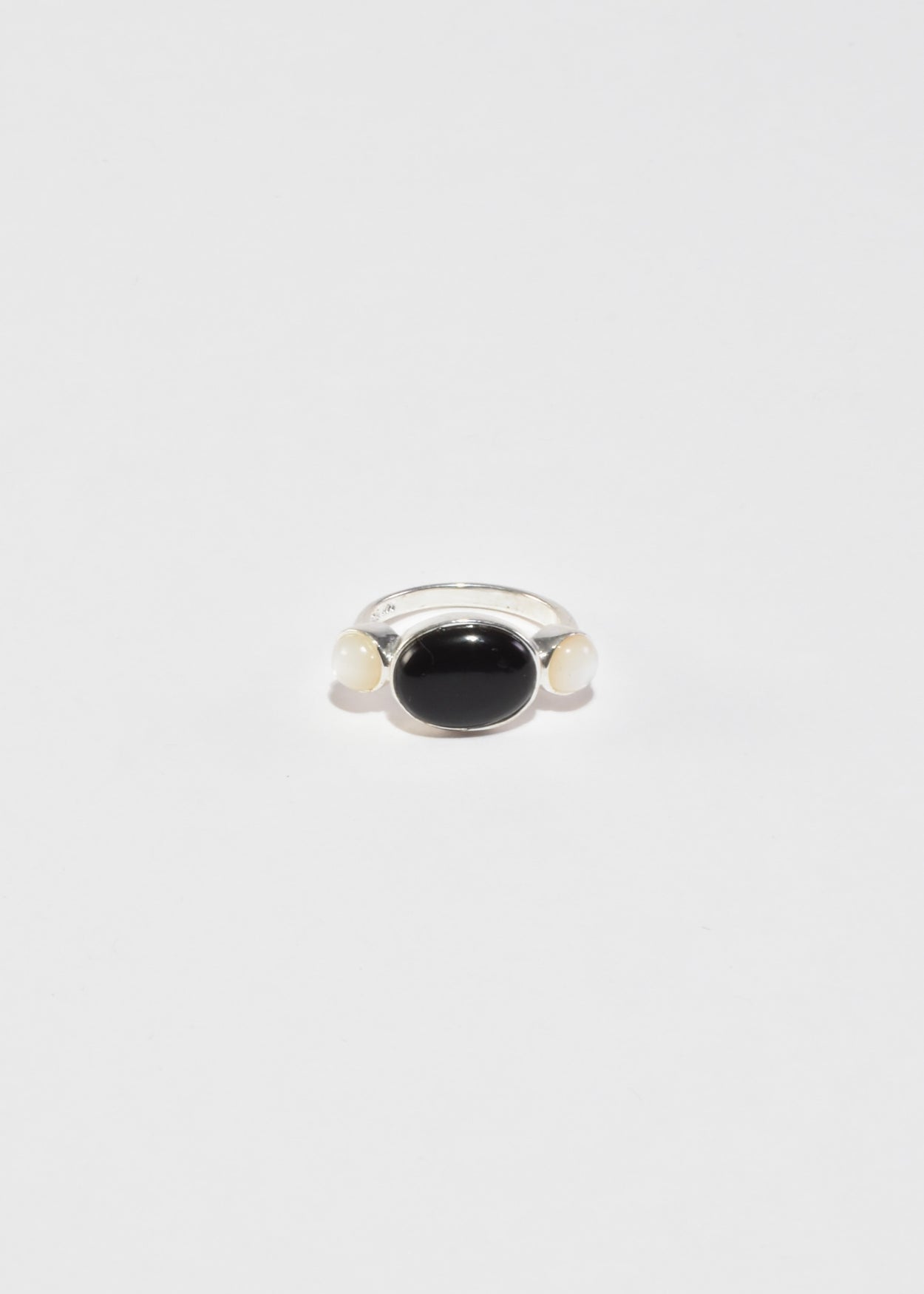 Onyx Mother of Pearl Ring