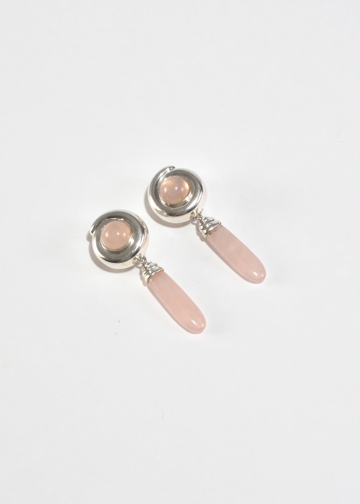 Rose Quartz Statement Earrings