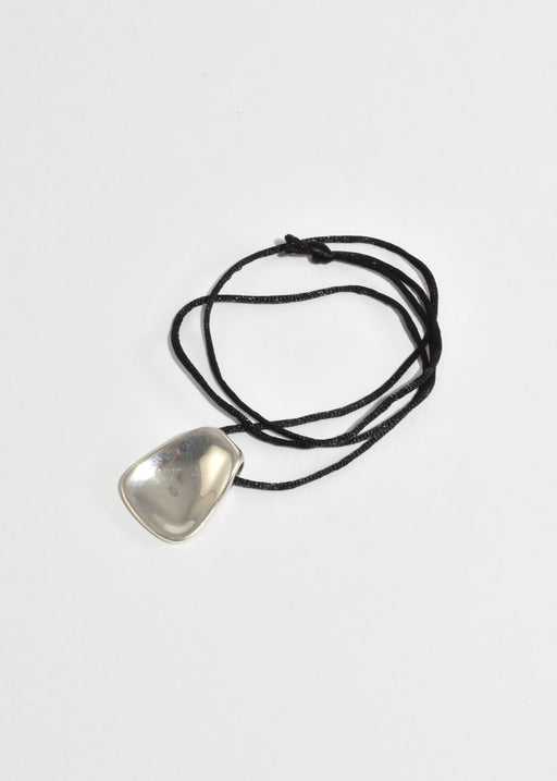 Concave Sterling Pendant Necklace