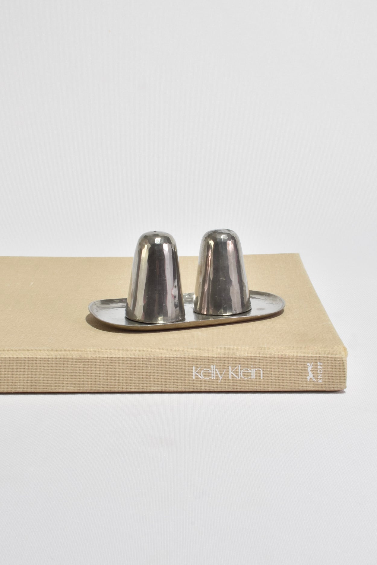 Hammered Pewter Salt and Pepper Shakers