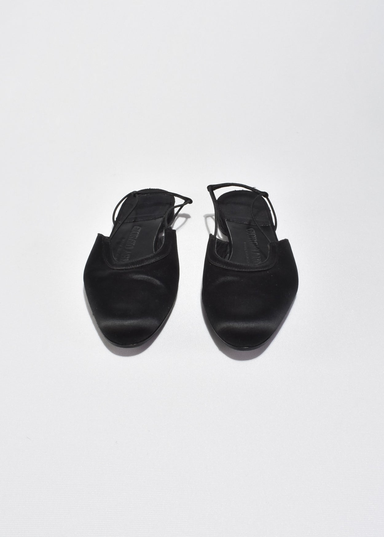 Giorgio Armani Satin Slingbacks