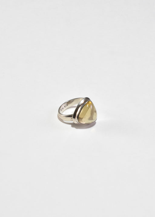 Citrine Triangle Ring