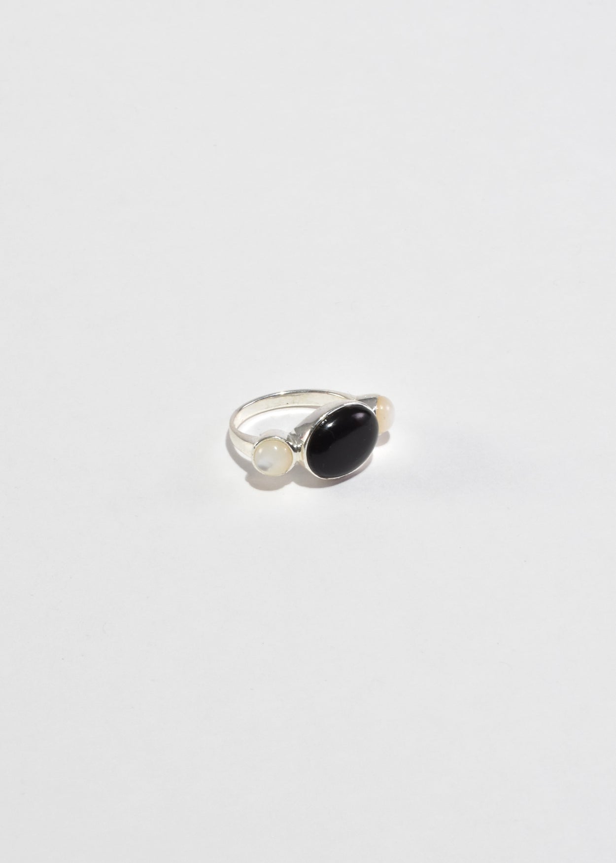 Onyx Mother of Pearl Ring