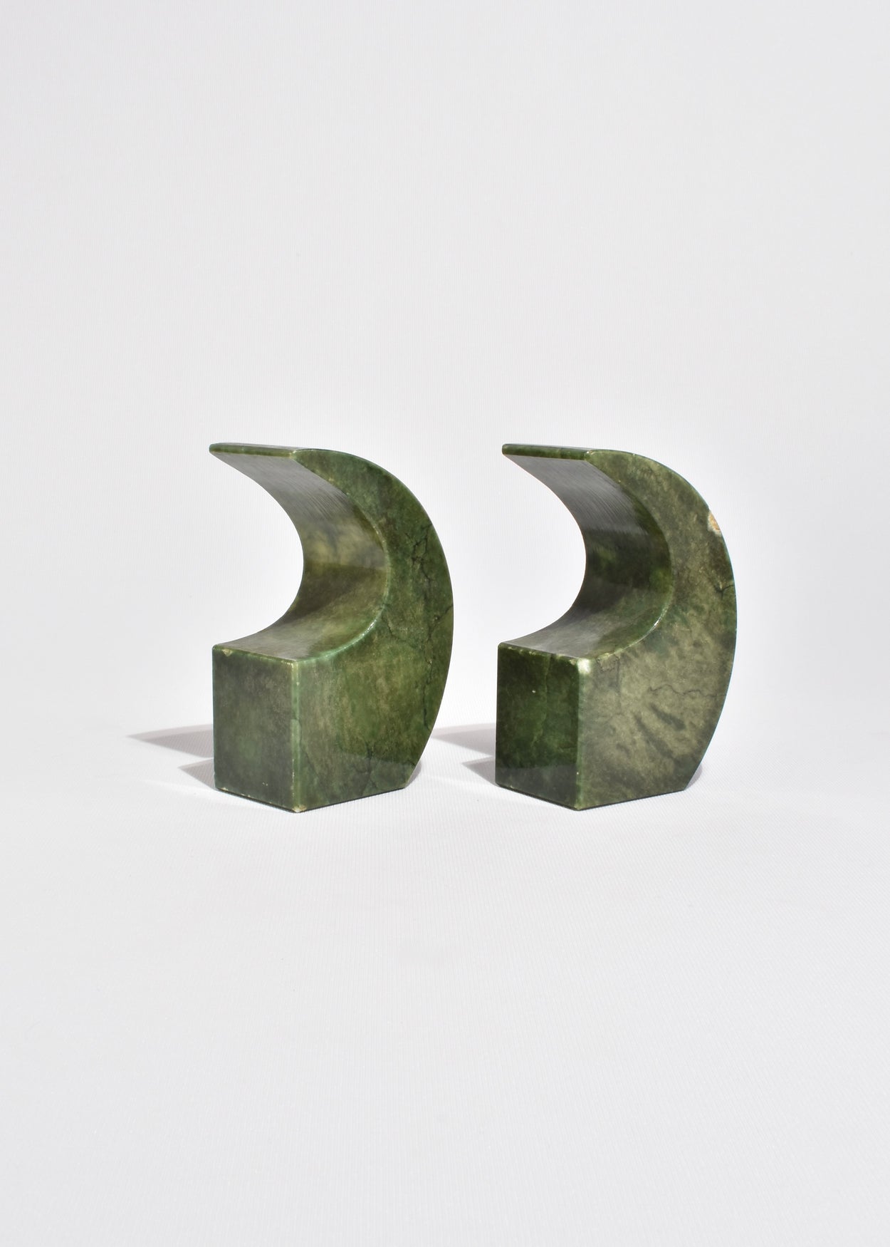 Italian Serpentine Curved Bookends