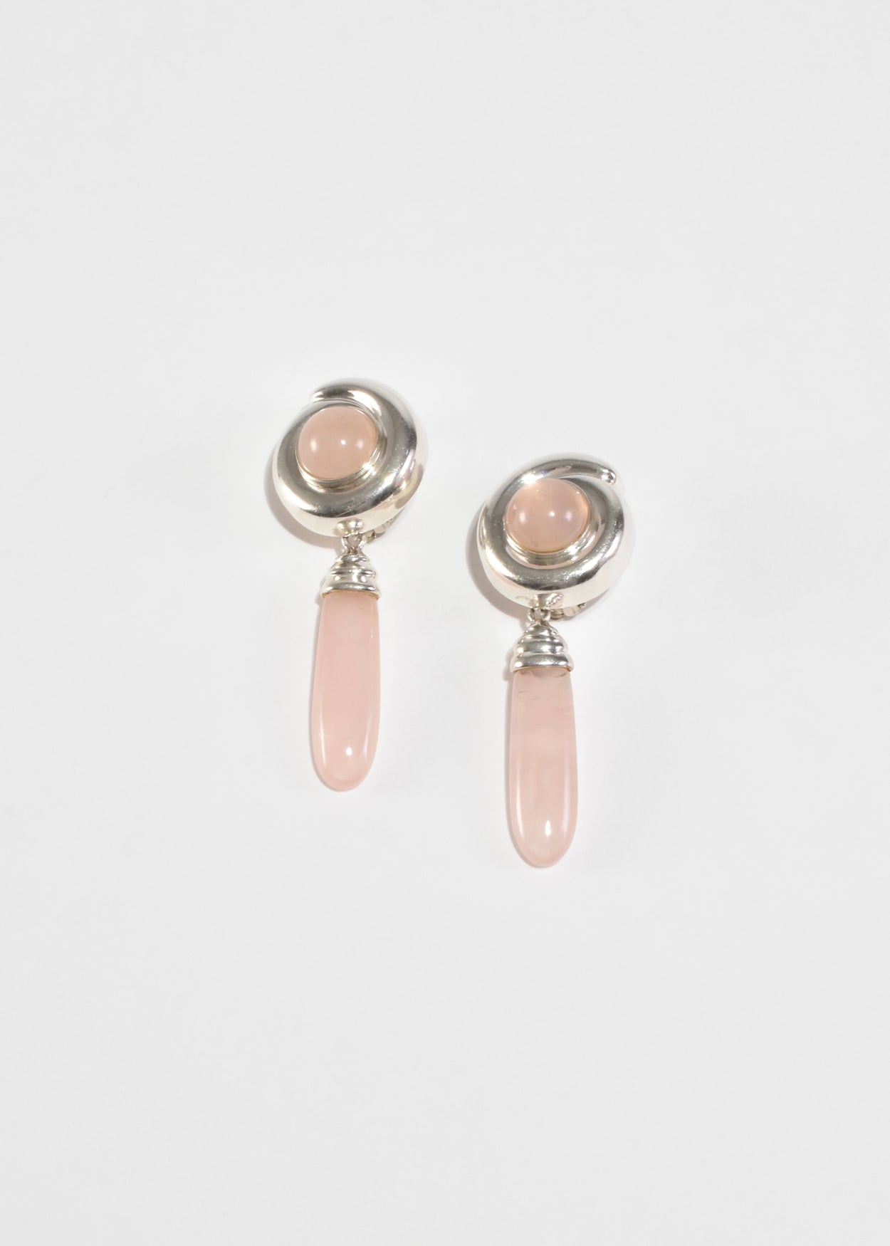 Rose Quartz Statement Earrings