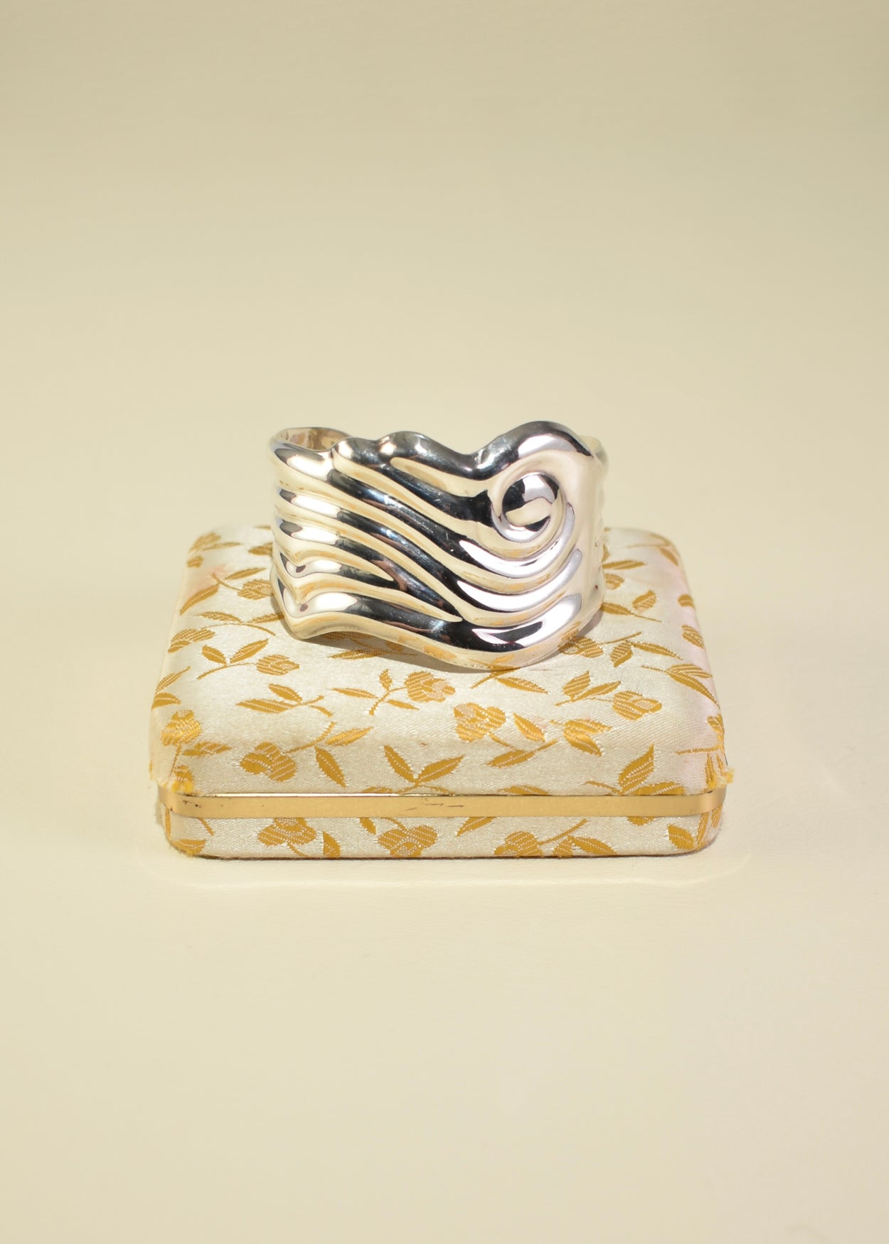 Sculptural Sterling Cuff Bracelet