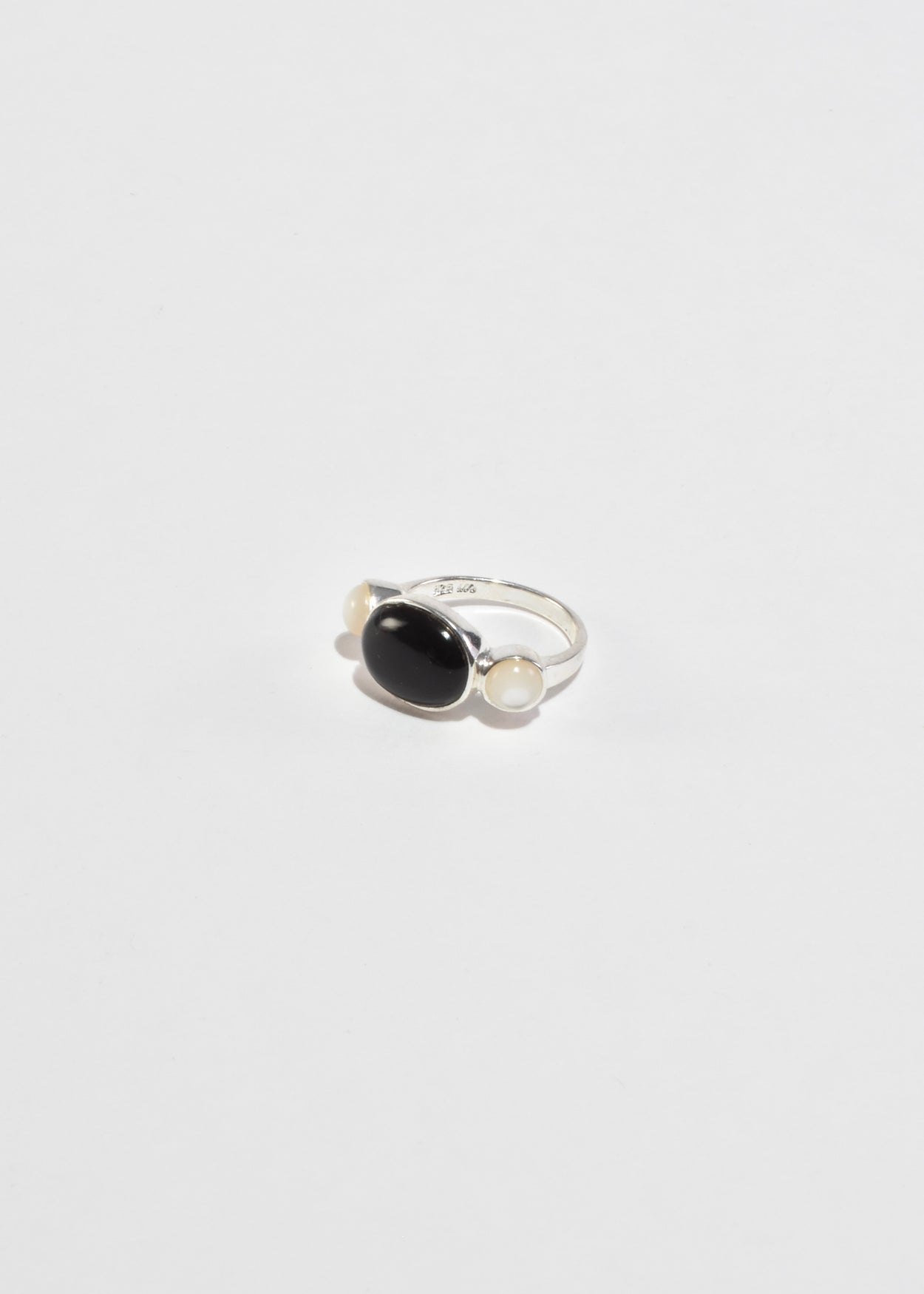 Onyx Mother of Pearl Ring