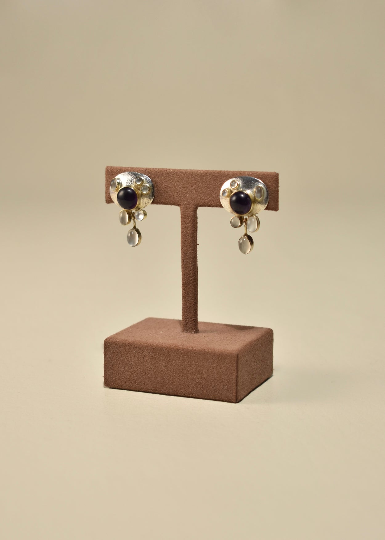 Amethyst Moonstone Earrings