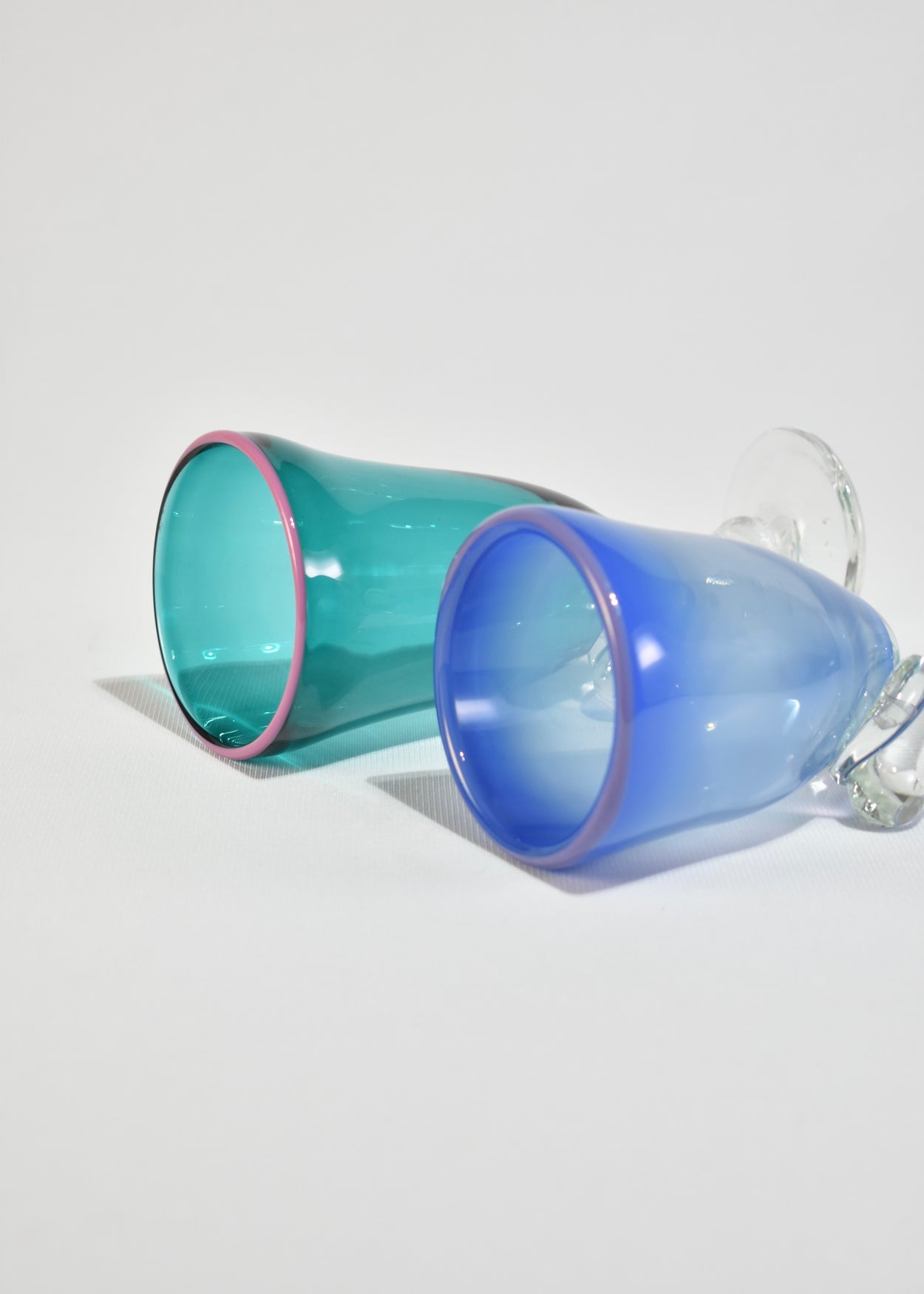 Art Glass Goblet Set