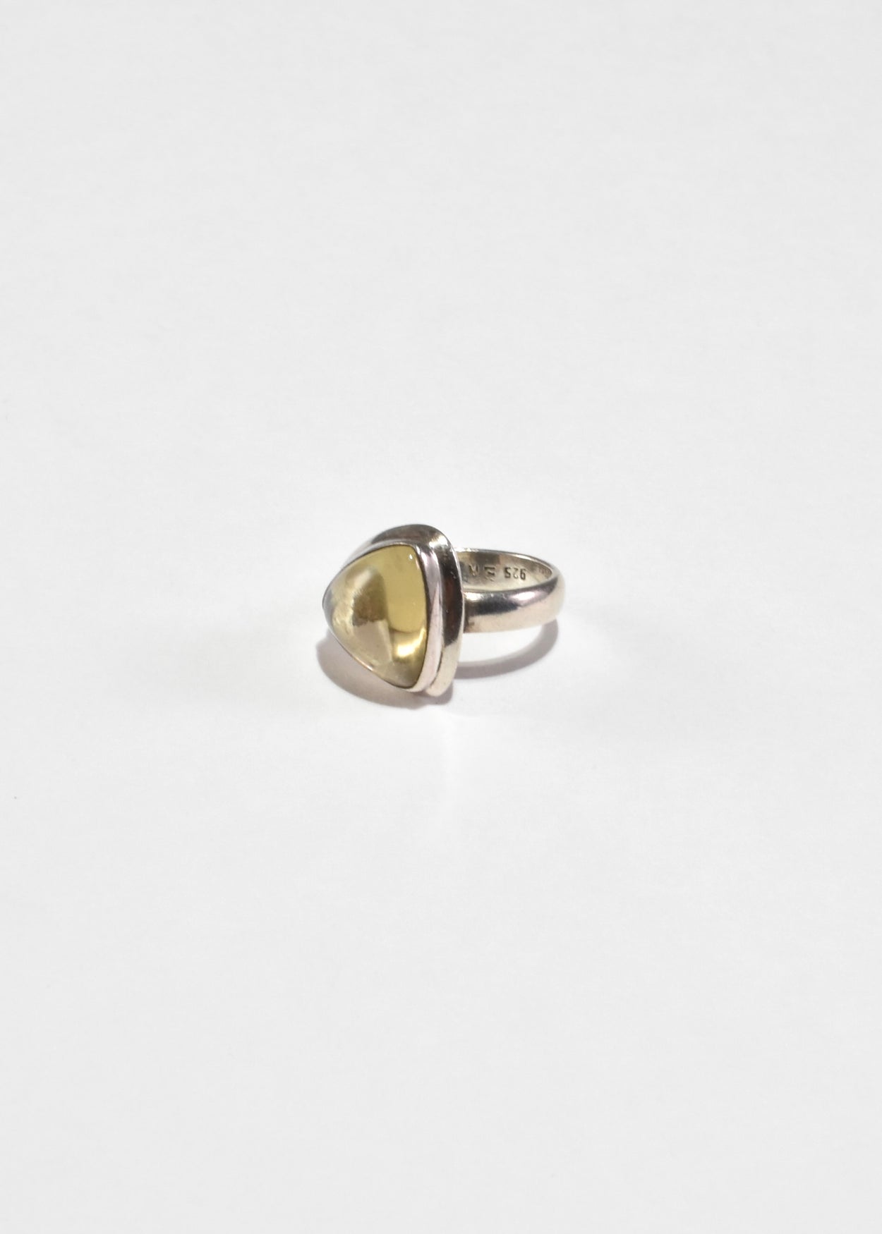 Citrine Triangle Ring