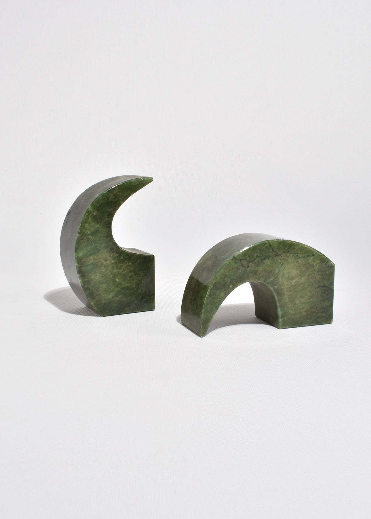 Italian Serpentine Curved Bookends