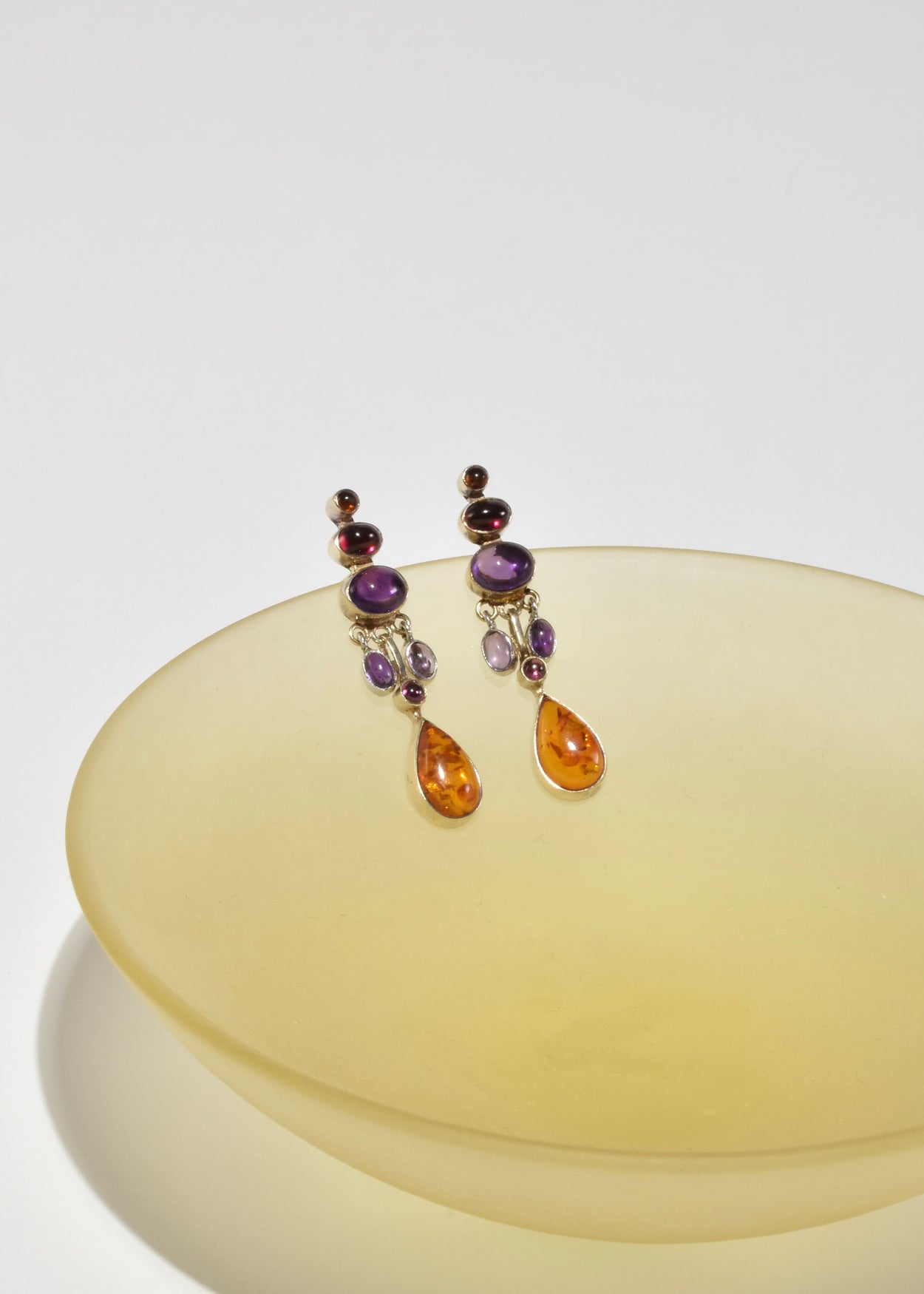 Multi Stone Drop Earrings