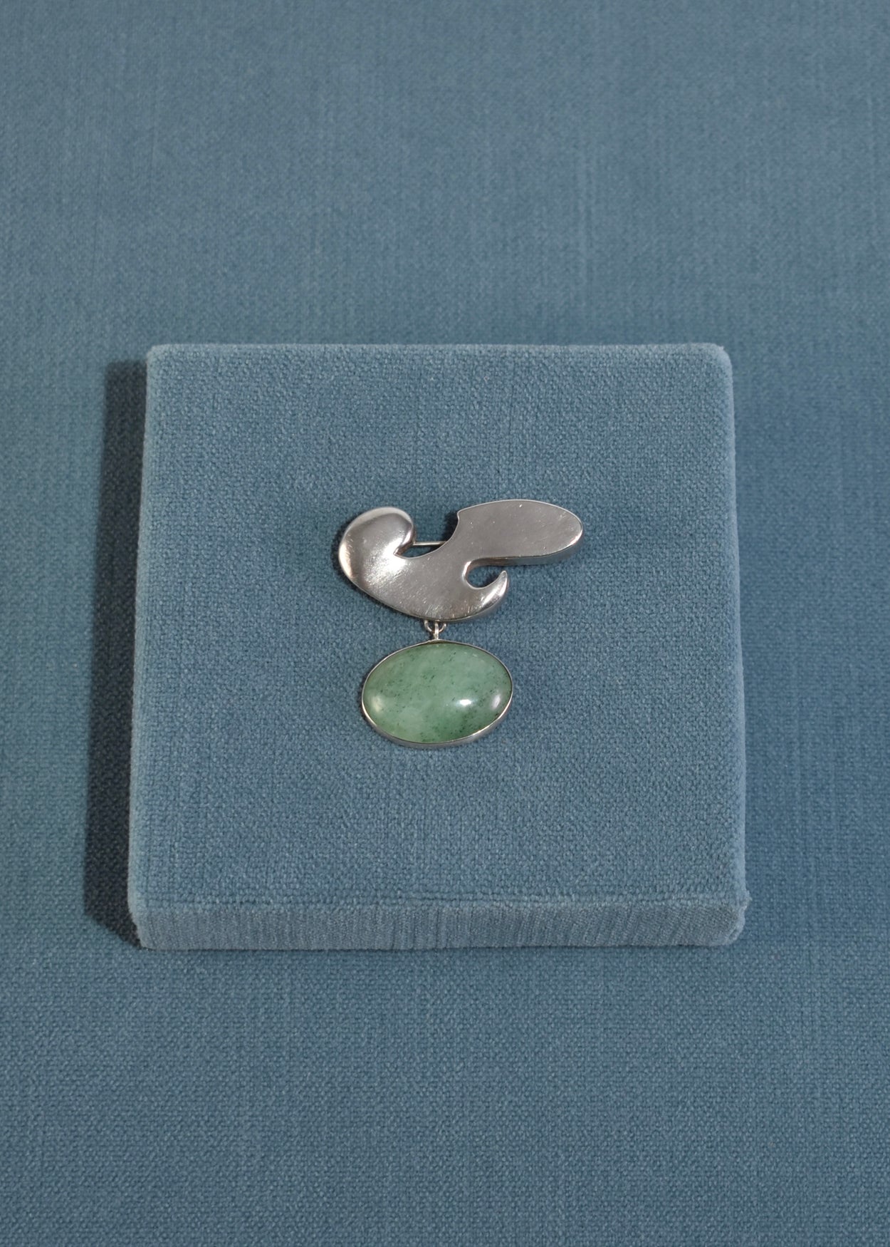 Modernist Aventurine Brooch