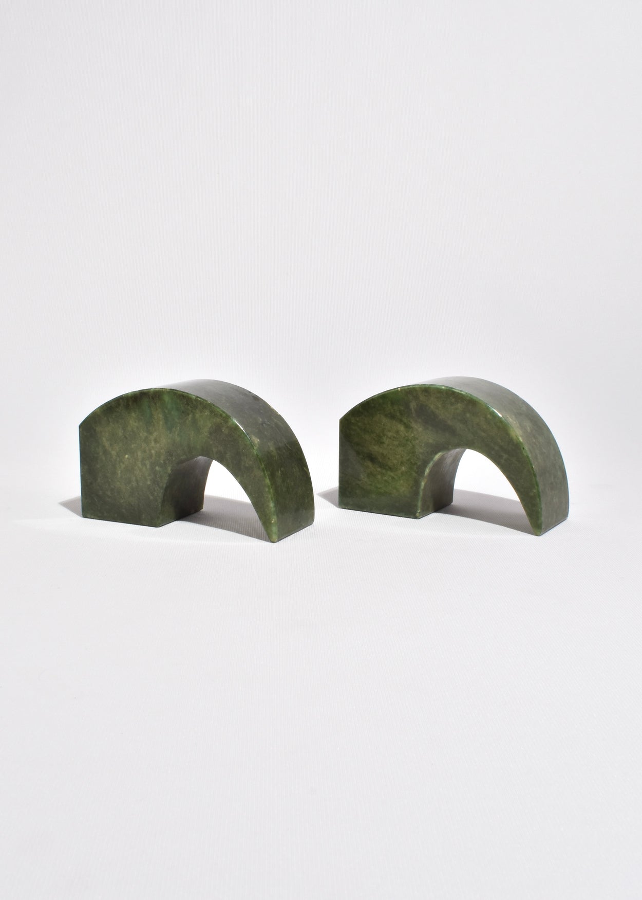 Italian Serpentine Curved Bookends