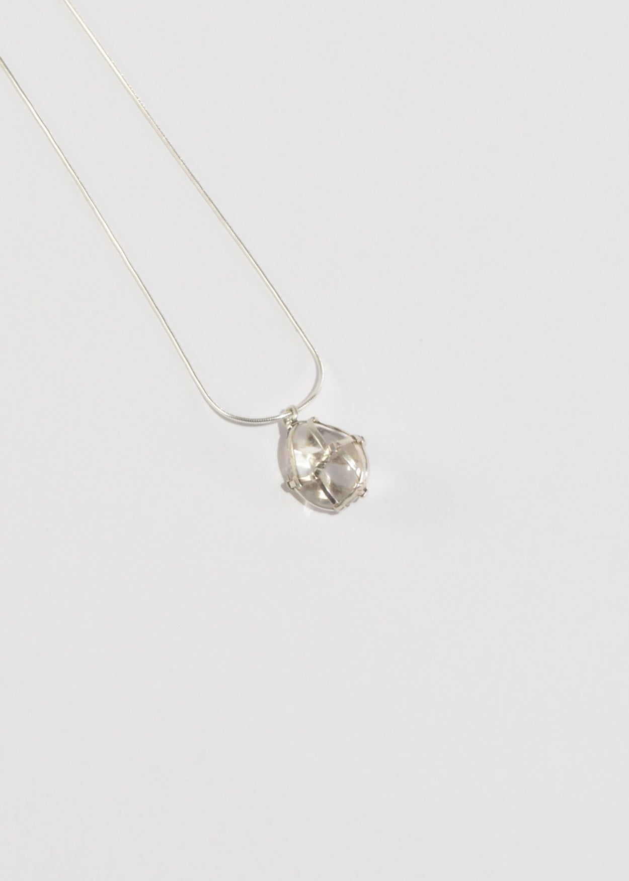 Caged Quartz Pendant Necklace