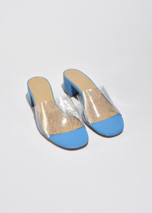 MNZ Blue Glitter Mules