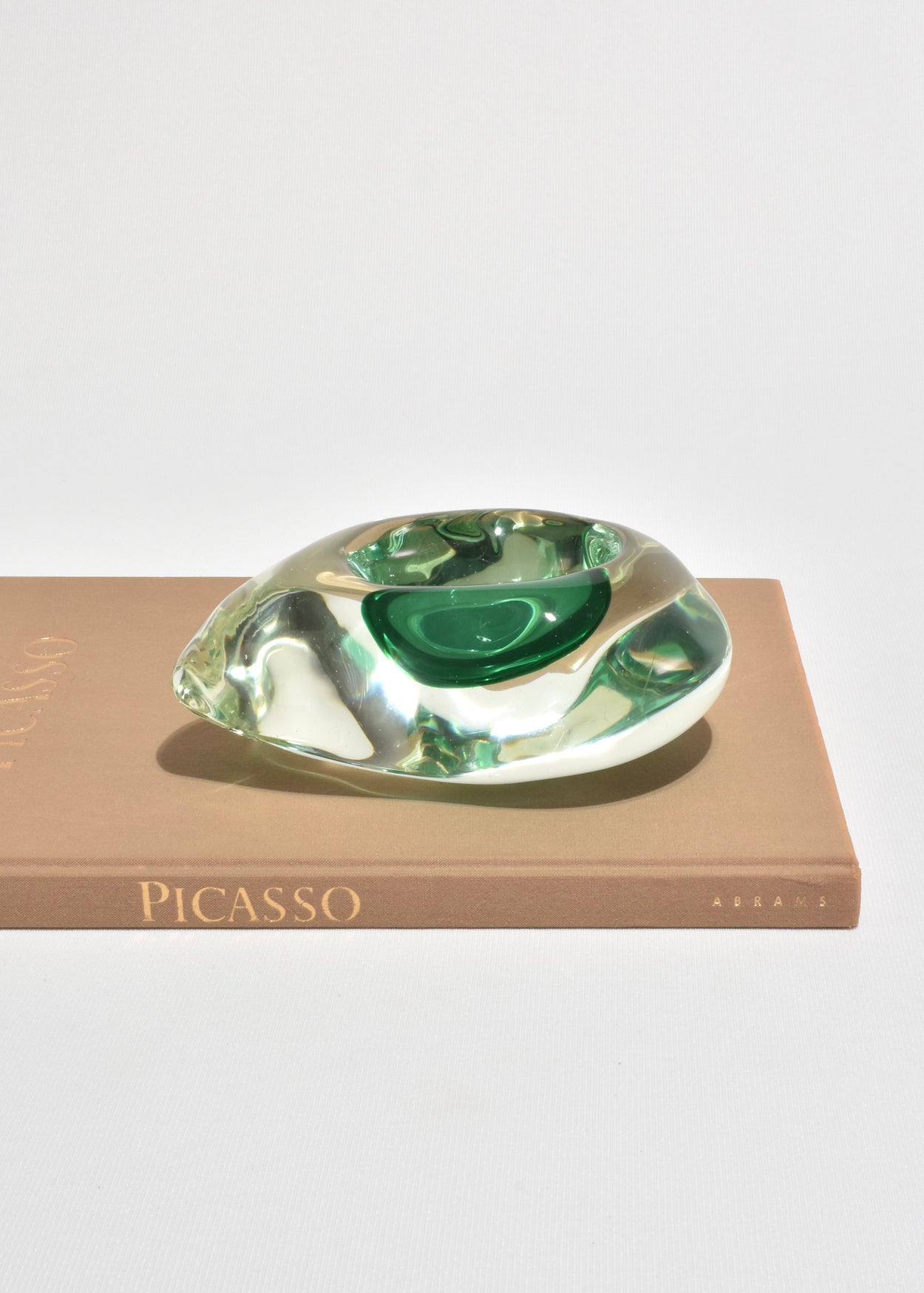 Organic Green Glass Bowl