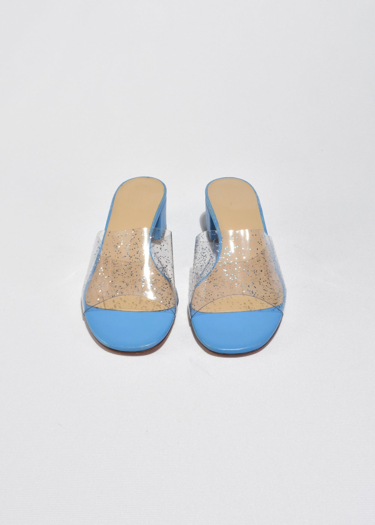 MNZ Blue Glitter Mules