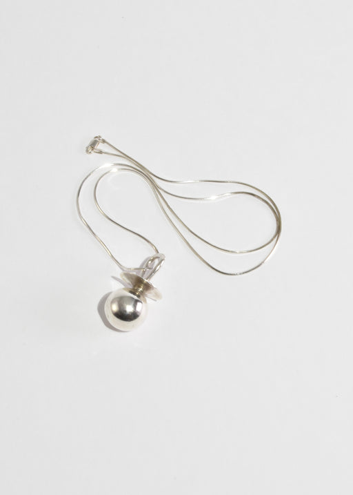 Sculptural Rattle Pendant Necklace