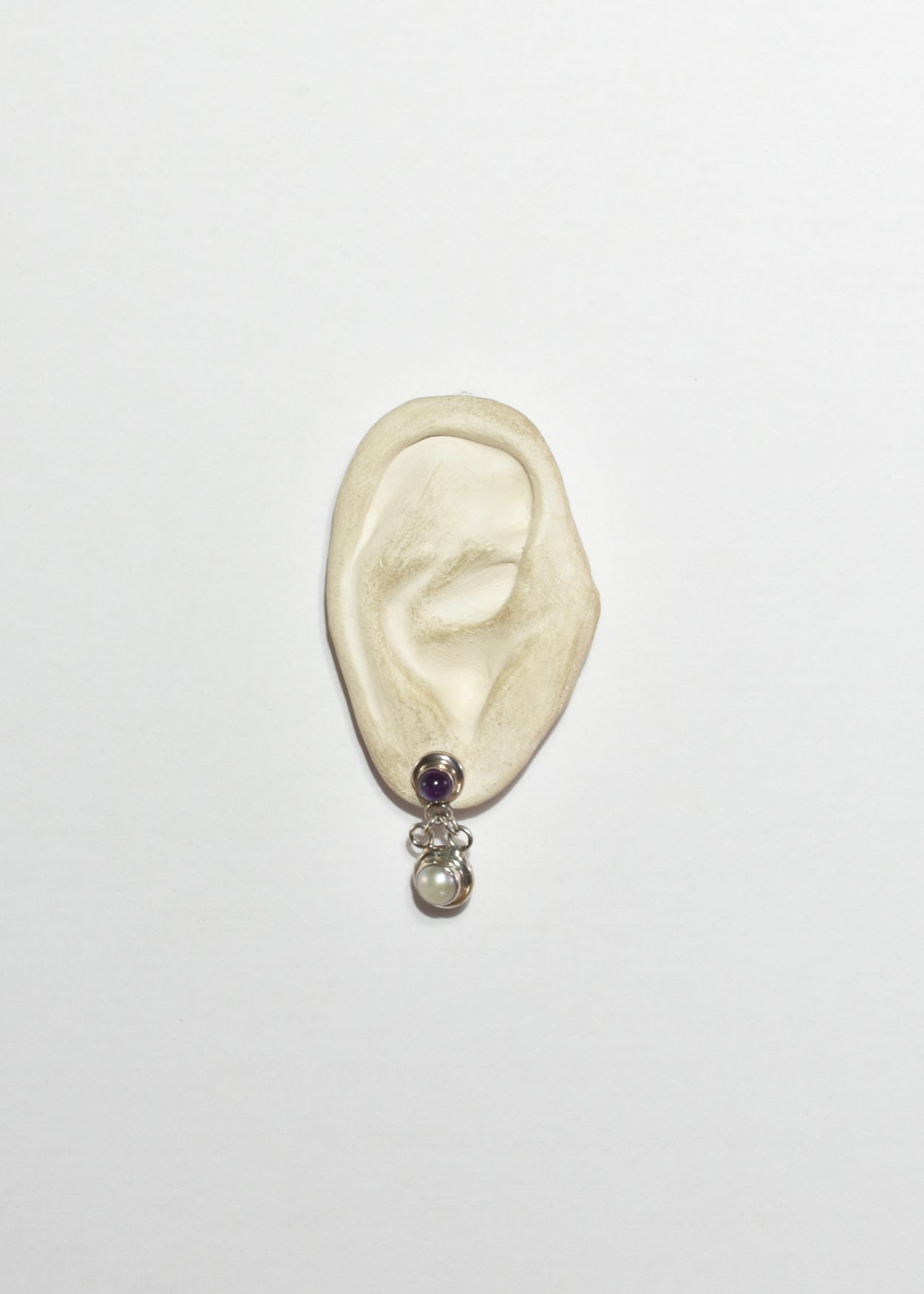 Amethyst Pearl Earrings