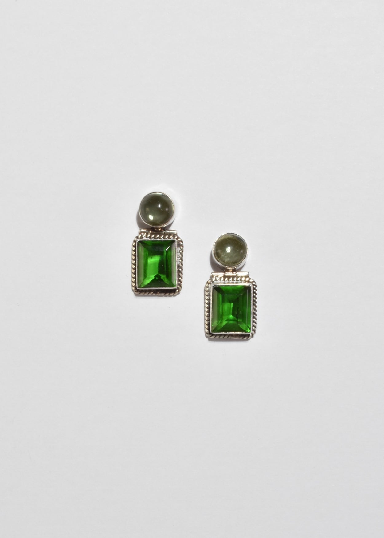 Green Crystal Earrings