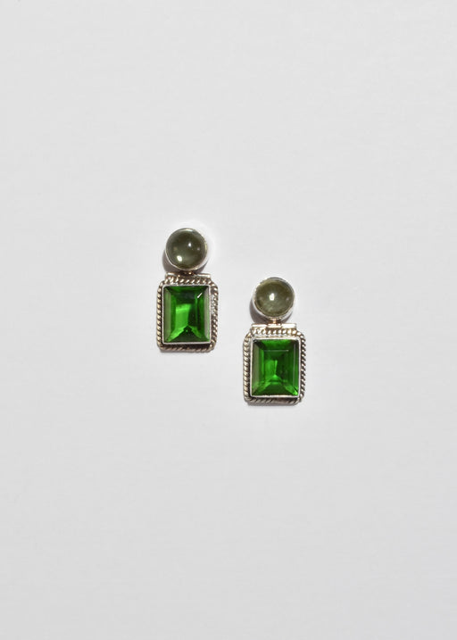 Green Crystal Earrings